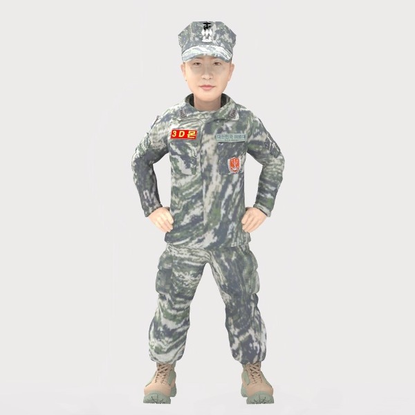 3D 군인피규어 해병대 전투복 양손허리